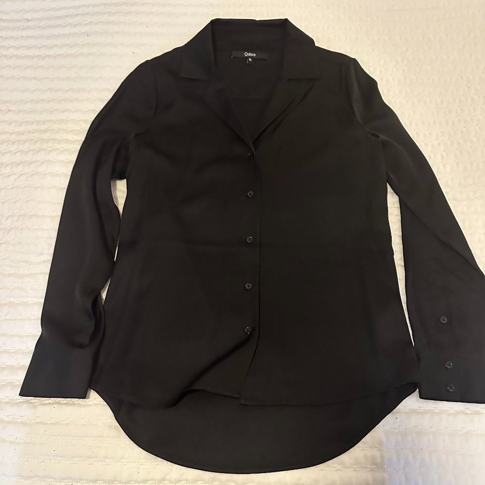 Quince Washable Silk Blouse Small